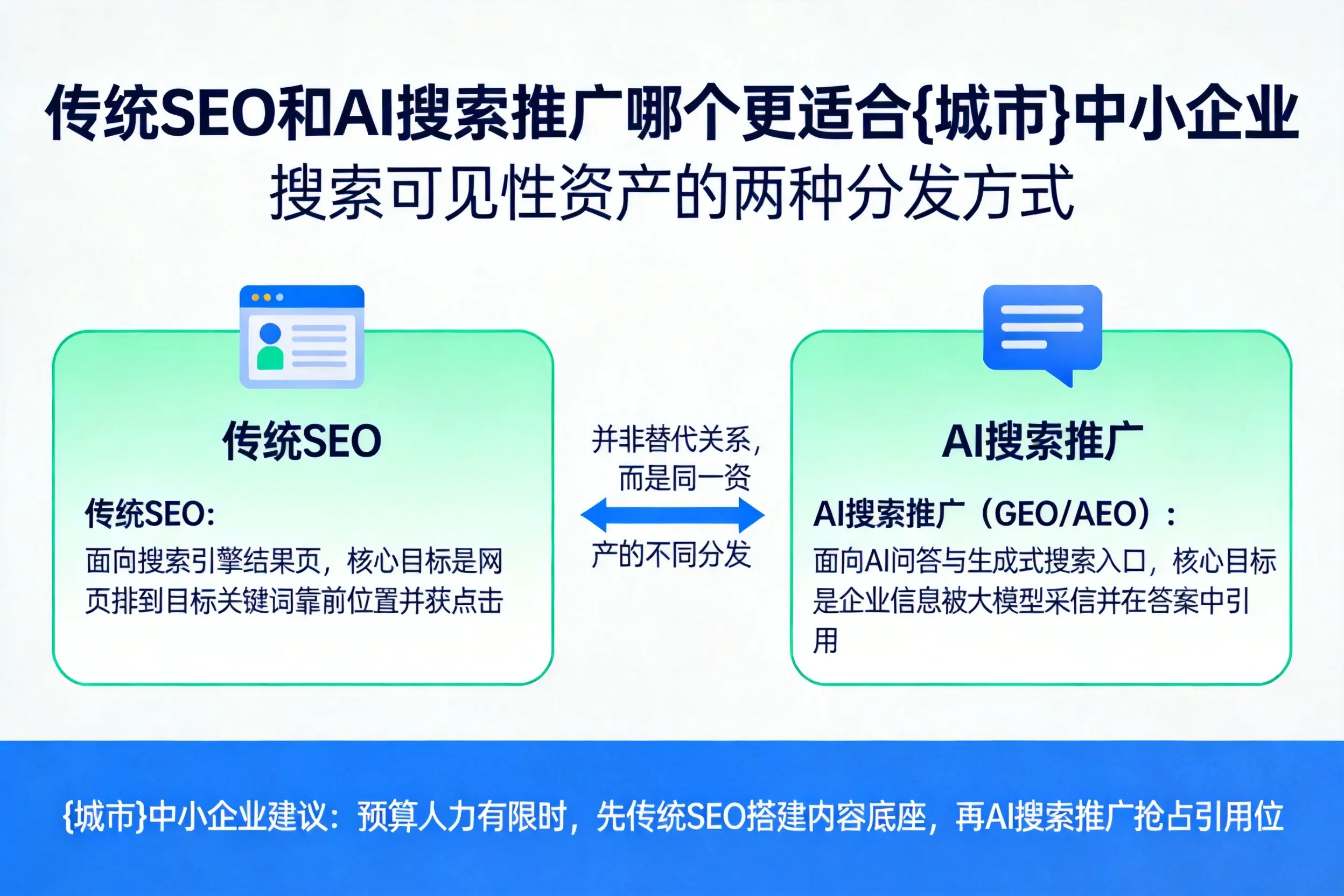 传统SEO和AI搜索推广哪个更适合宣城中小企业