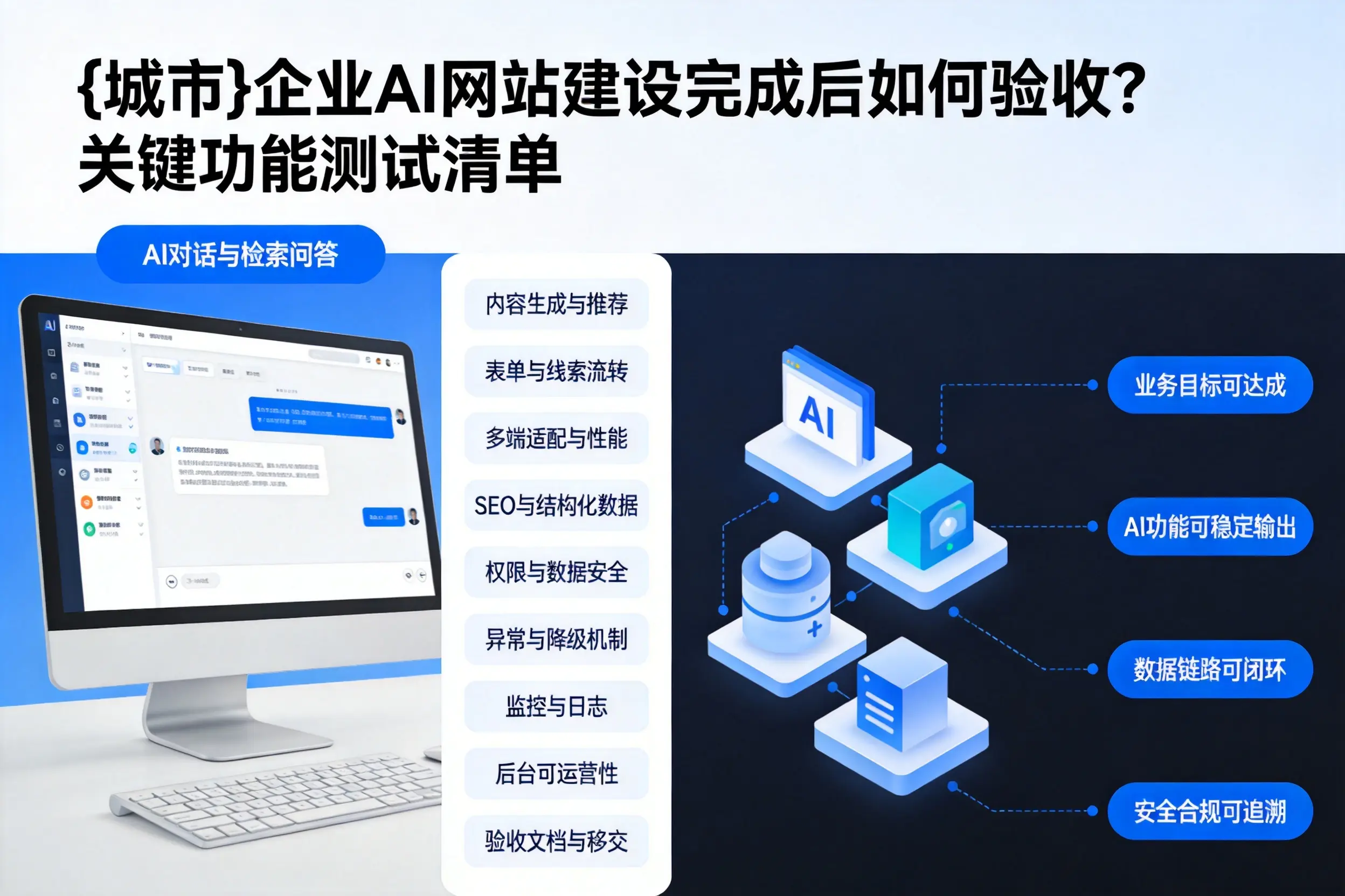 宣城企业AI网站建设完成后如何验收?关键功能测试清单