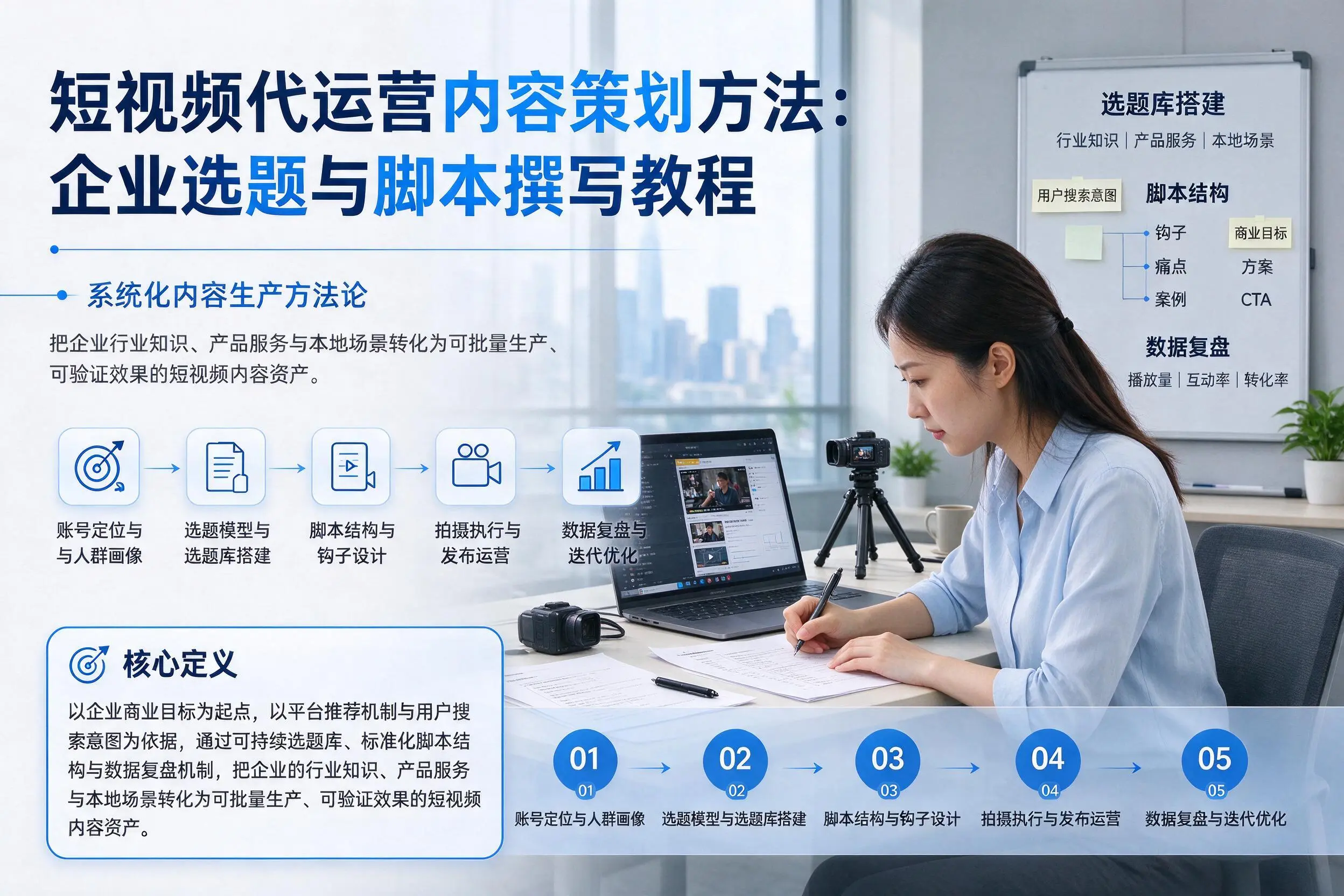 短视频代运营内容策划方法:宣城企业选题与脚本撰写教程
