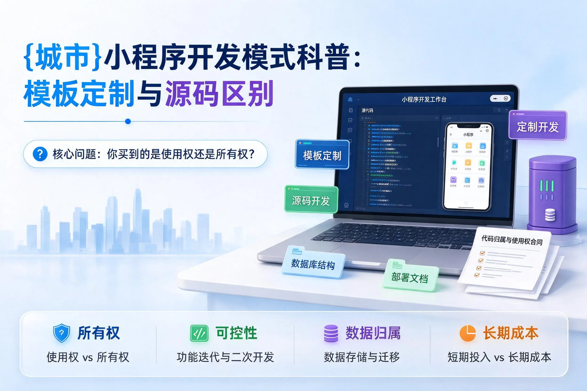 宣城小程序开发模式科普:模板定制与源码区别