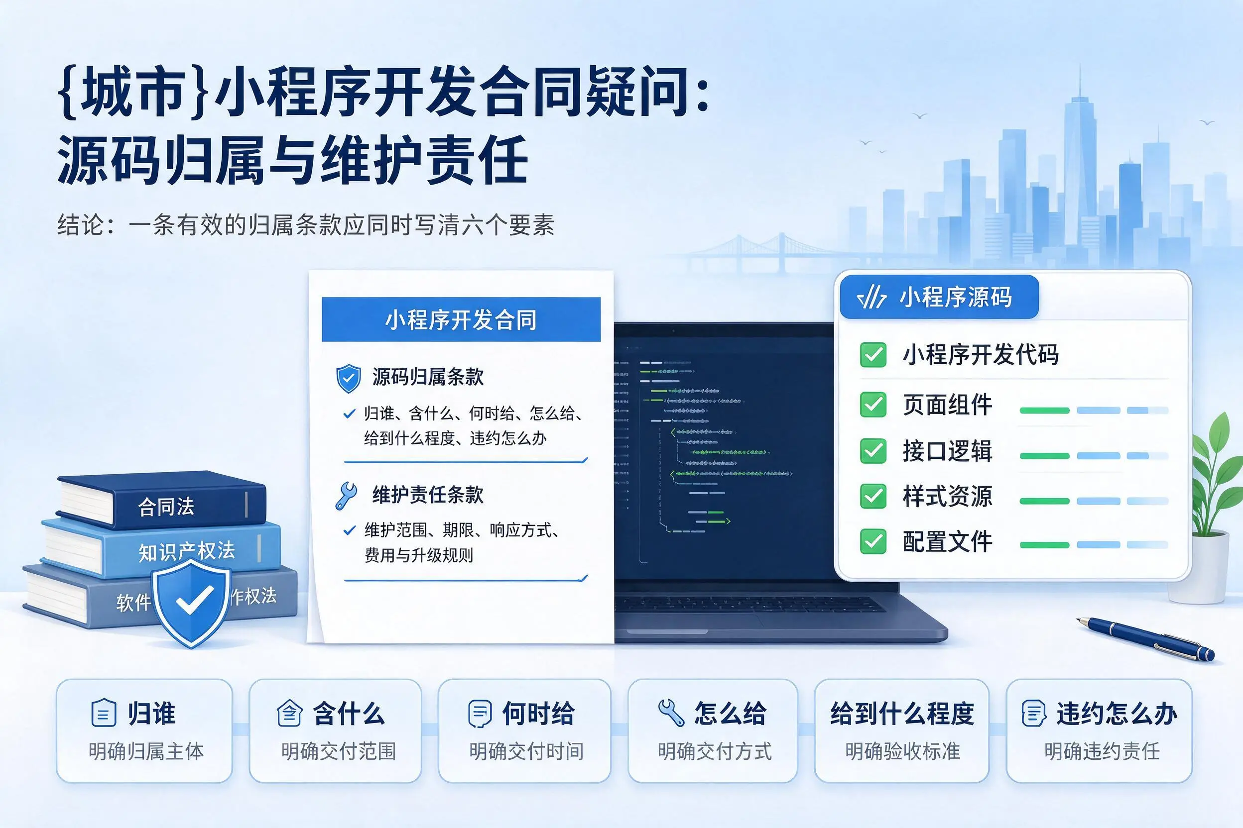 宣城小程序开发合同疑问:源码归属与维护责任