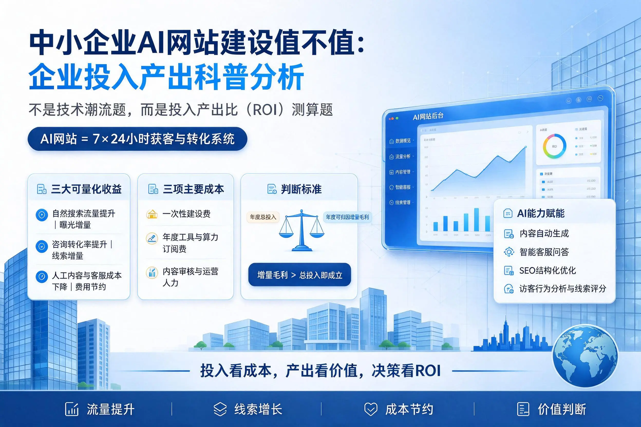 中小企业AI网站建设值不值:宣城企业投入产出科普分析
