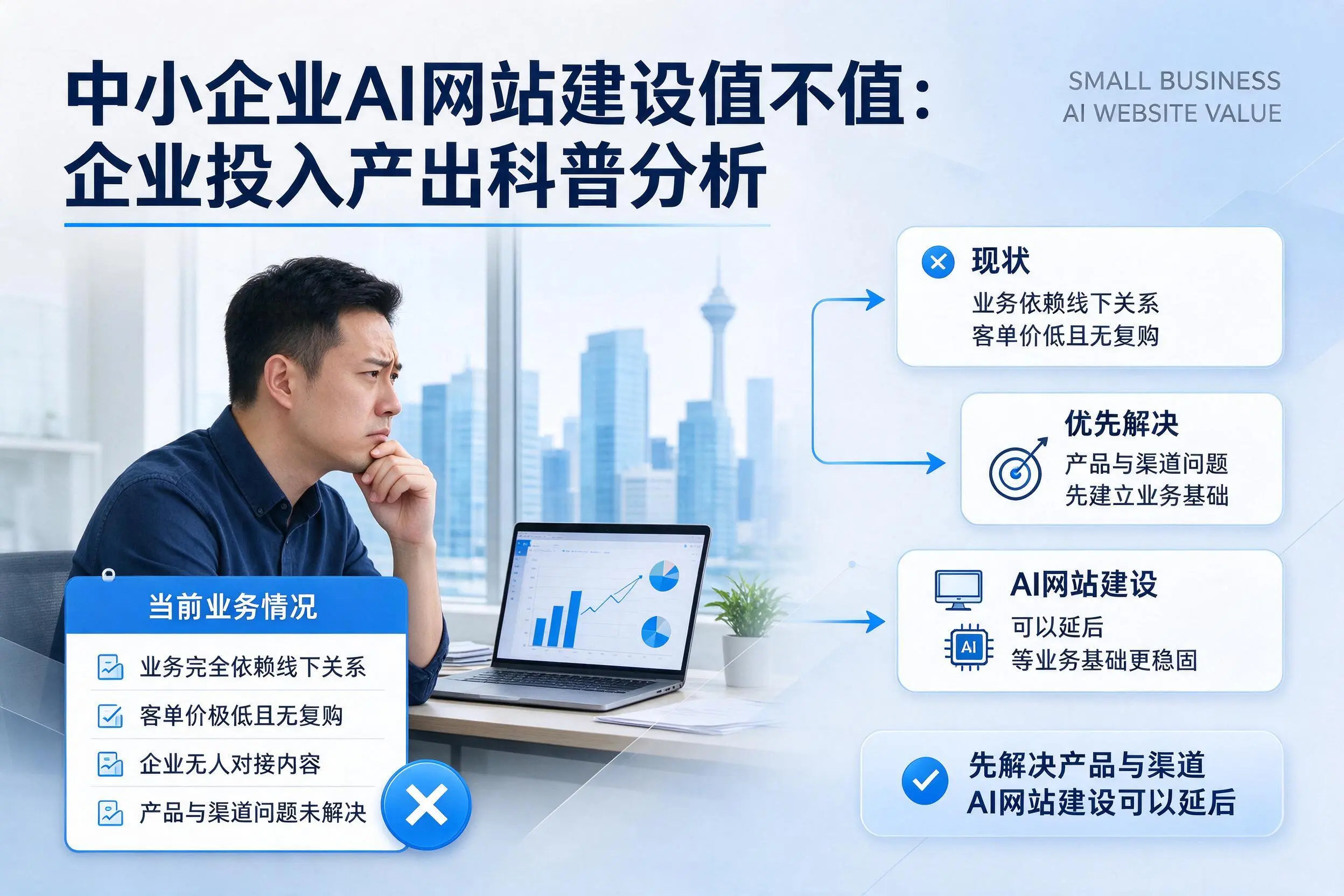 中小企业AI网站建设值不值:宣城企业投入产出科普分析