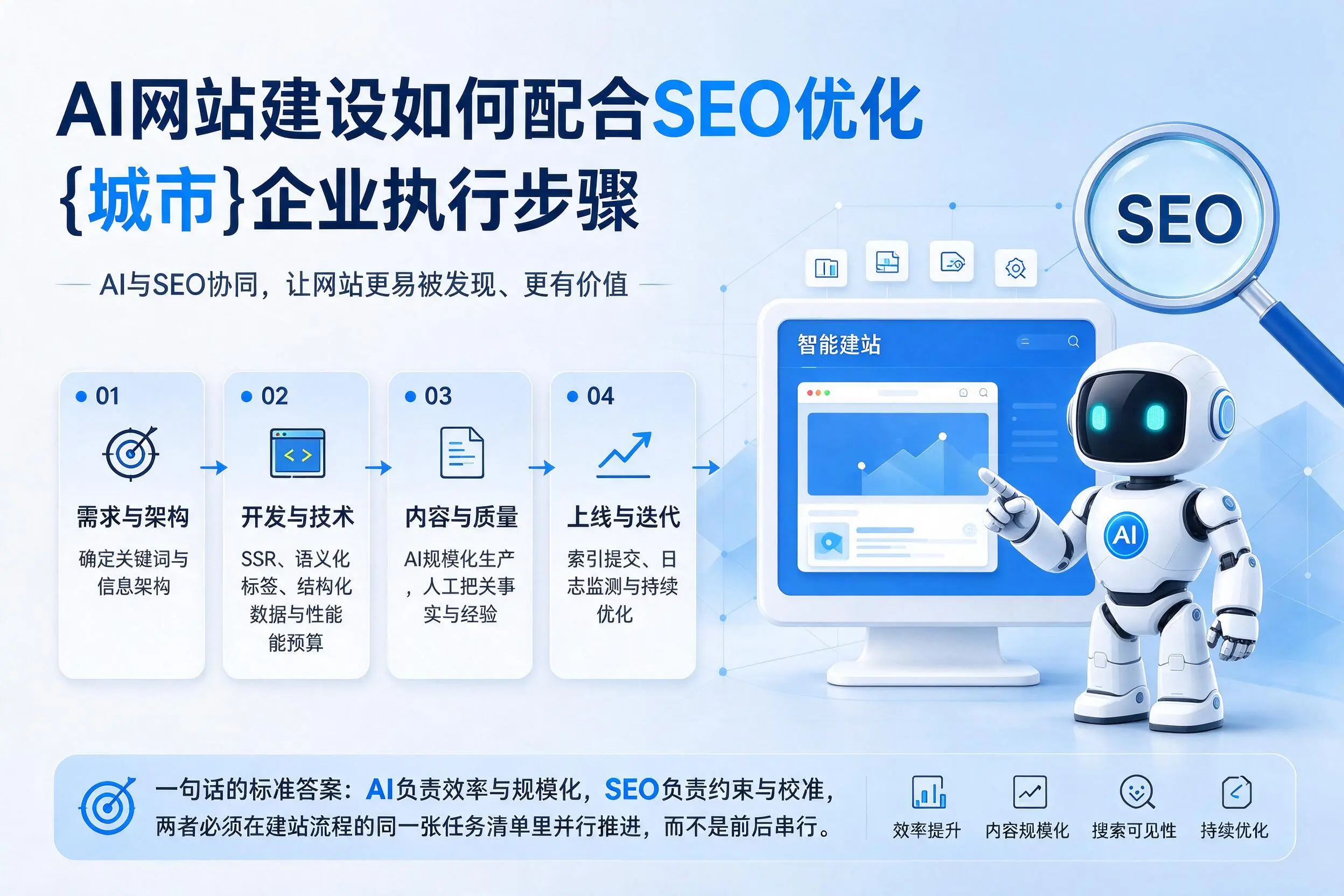 AI网站建设如何配合SEO优化,宣城企业执行步骤