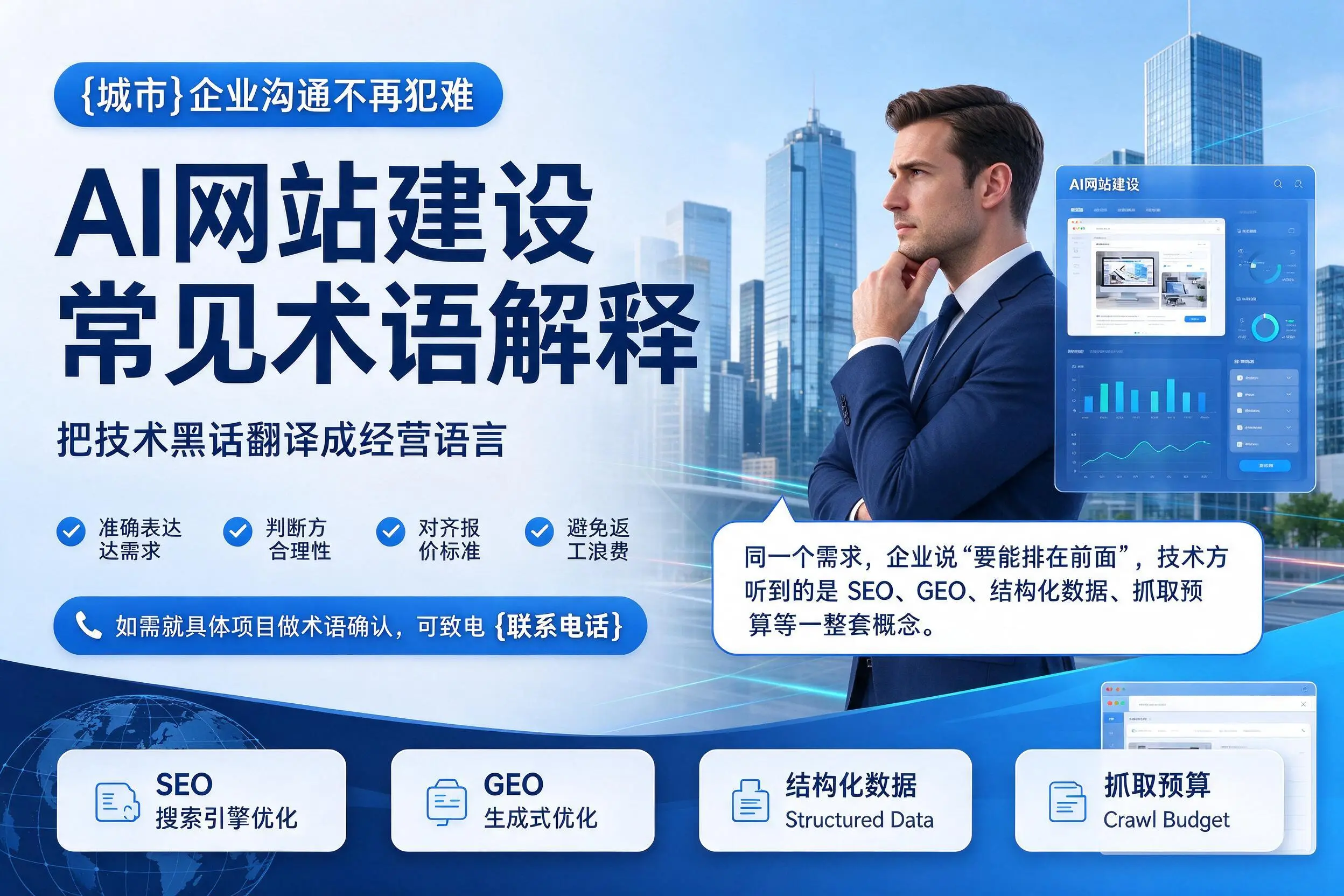 AI网站建设常见术语解释,宣城企业沟通不再犯难