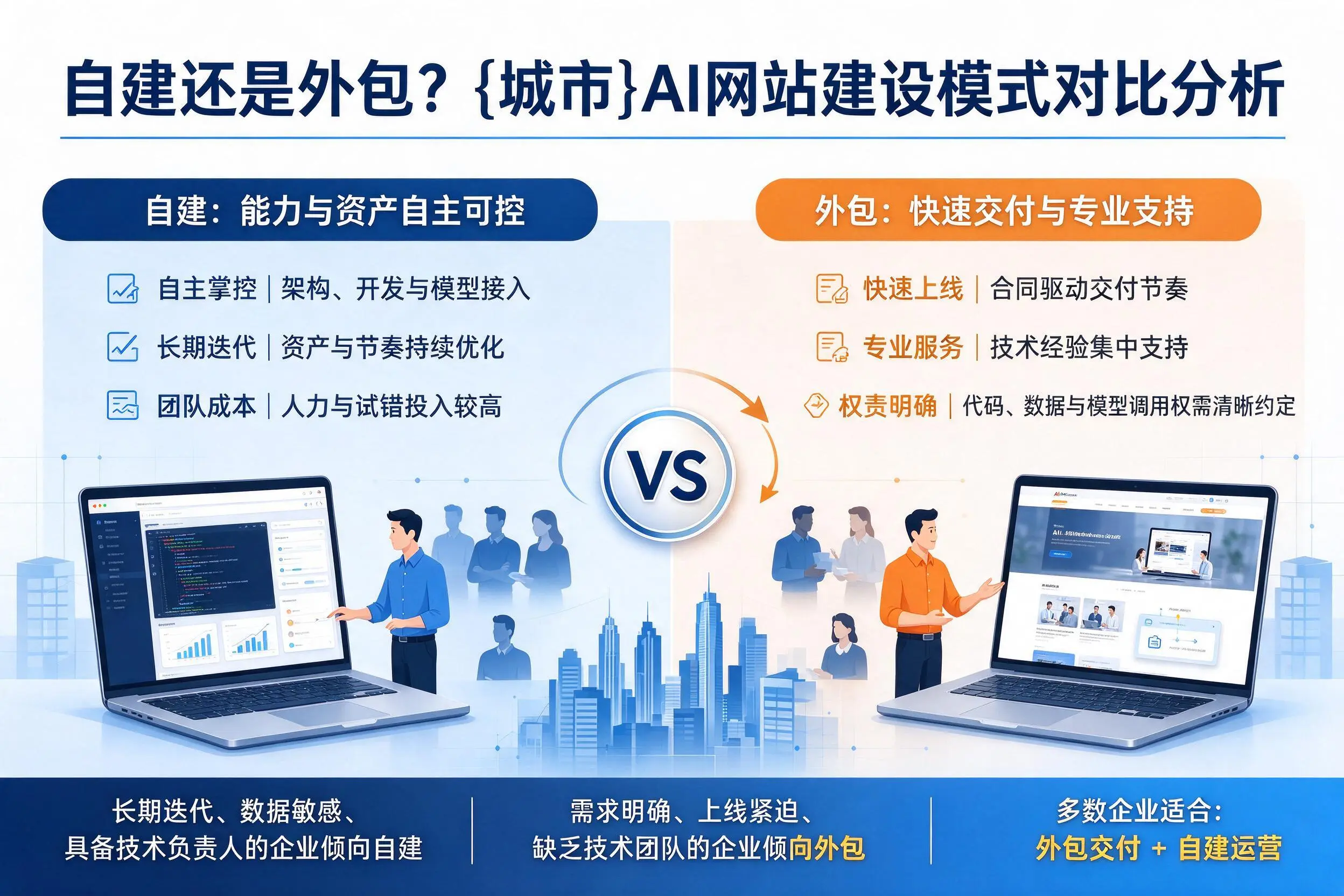 自建还是外包?宣城AI网站建设模式对比分析