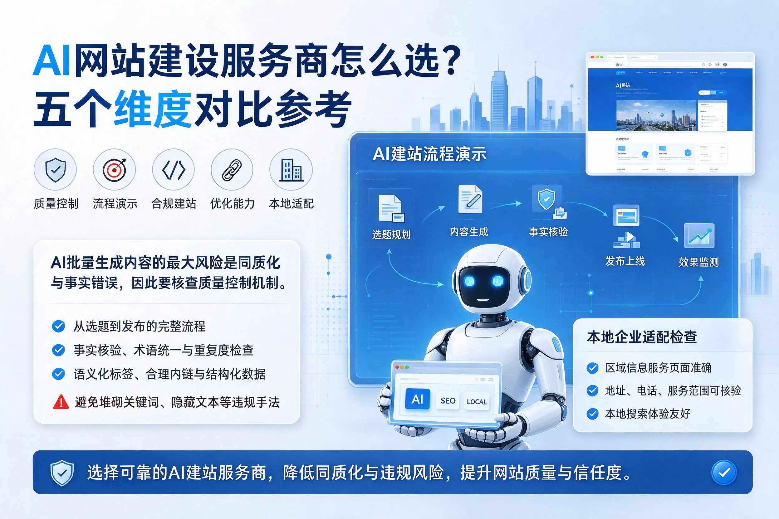 宣城AI网站建设服务商怎么选?五个维度对比参考